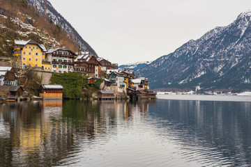 Fototapeta premium Stunningly beautiful Austrian mountain village of Hallstatt. Austria