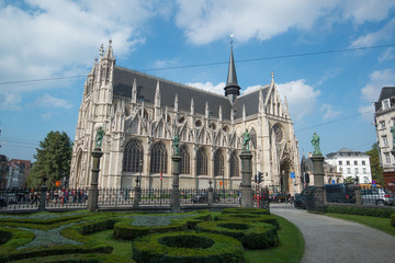 Fototapeta premium Notre Dame du Sablon Brussels Belgium