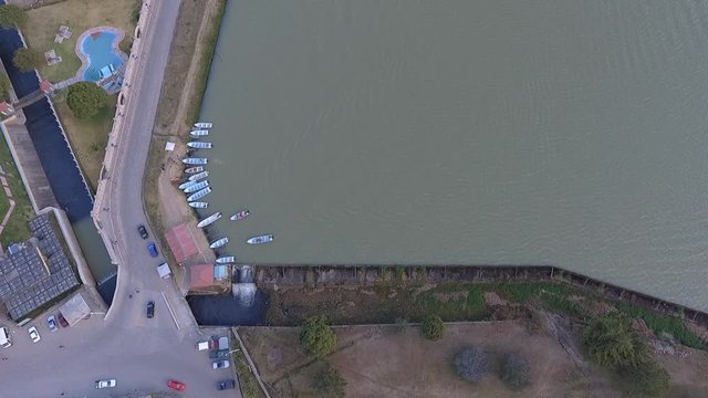 Video a&eacute;reo de la Presa de San Miguel Regla, Hidalgo.