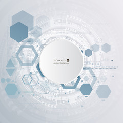 Obraz premium Abstract technological background with various technological elements. Structure pattern technology backdrop. Vector.