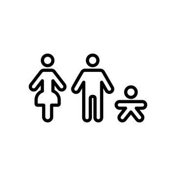 Woman, a man and a child