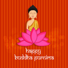 Illustration of background for Hindu Buddhism festival Buddha Purnima