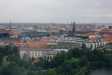 Fototapeta na wymiar View over Copenhagen from Above
