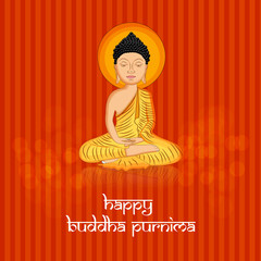 Illustration of background for Hindu Buddhism festival Buddha Purnima