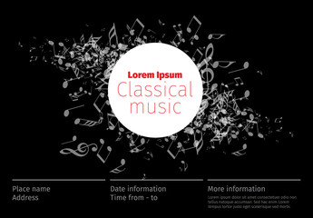 Classical music concert poster template