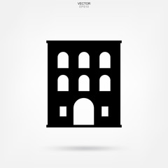 Building icon. Architectural sign and symbol. Vector illustration.