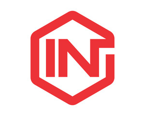 red hexagon initial typography typeset typeface alphabet font image vector icon