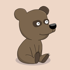 Cute baby bear cartoon