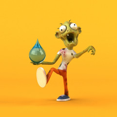Fun zombie - 3D Illustration