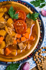 Thick soup with meat