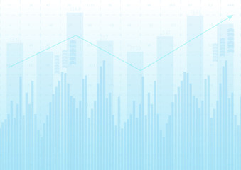 Abstract financial chart with stock graph market.Vector illustration