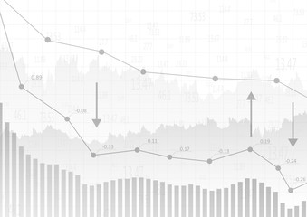 Abstract financial chart with stock graph market.Vector illustration