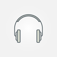 Headphones simple vector icon or logo