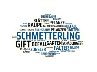 SCHMETTERLING - Bilder mit Wörtern aus dem Bereich Buchsbaumzünsler Schädling , Wort, Bild, Illustration