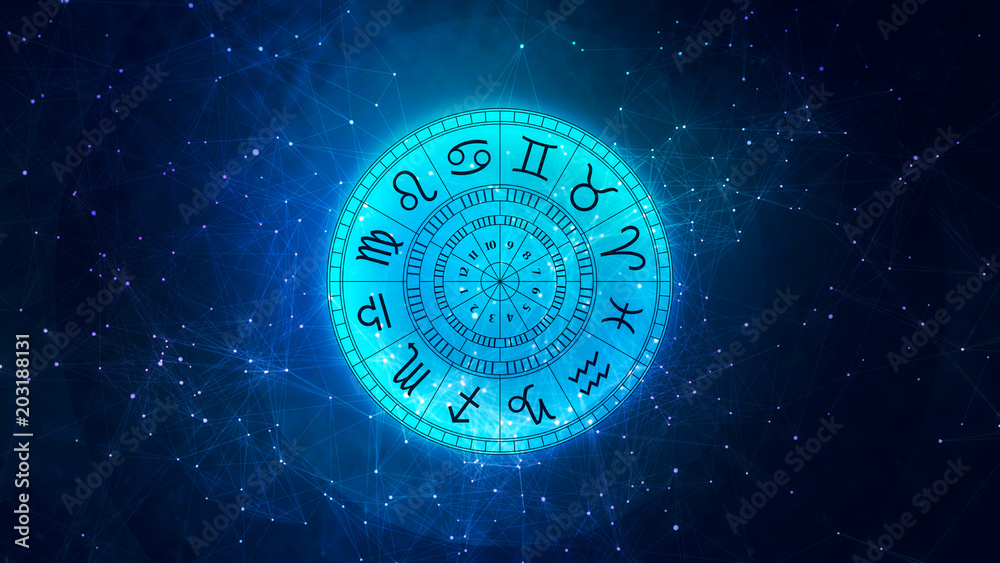 Wall mural zodiac astrology signs for horoscope