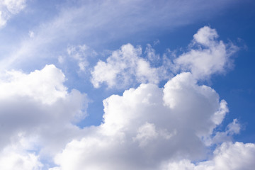 Beautiful blue sky with cloud in summer time.