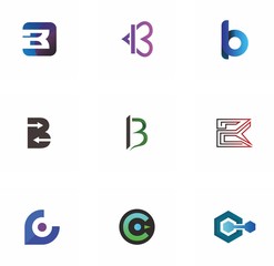 b, c, bc, cb letter logo design for website, art, symbol, and brand