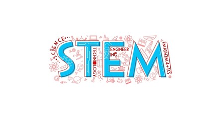 Stem science technology engineering mathematics illustration flat style vector © vektor junkie