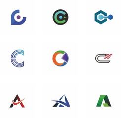 a, c, ac, ca letter logo design for template, creative, identity, and website