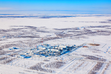 Gas processing plant, a top view