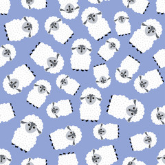 pattern with cute sheep