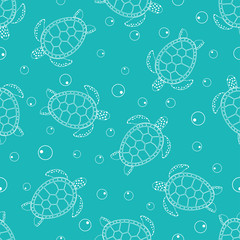 Obraz premium wzór z żółwiami morskimi 2