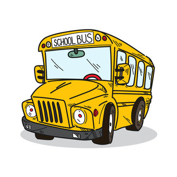 School bus illustration on a white background