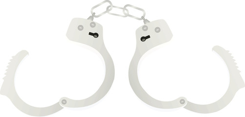 Open handcuffs. vector illustration