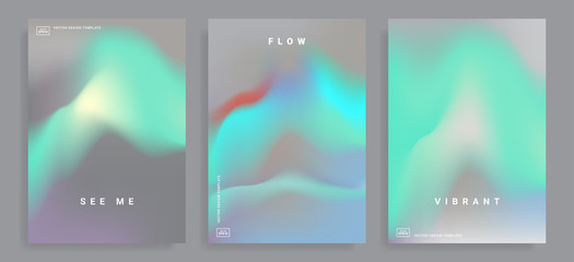 design templates with vibrant gradient shapes - obrazy, fototapety, plakaty