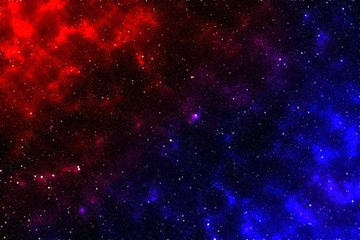 Large cluster of stars. Colorful nebula. Space abstract background