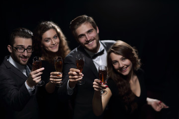 closeup.best friends with a glass of wine.