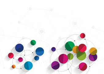 Vector technology concept. Connected Lines and dots. Network sign