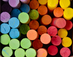 Many colors are used in the background.