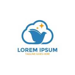 cloud logo. vector illustration. icon. logo