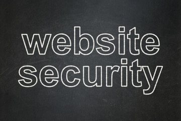 Obraz premium Web design concept: text Website Security on Black chalkboard background