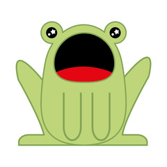 cute toad kawaii character vector illustration design