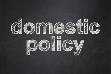 Obraz premium Political concept: text Domestic Policy on Black chalkboard background