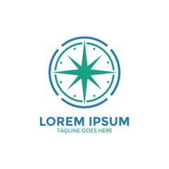 compass logo. vector illustration. icon