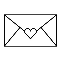 envelope with heart love vector illustration design