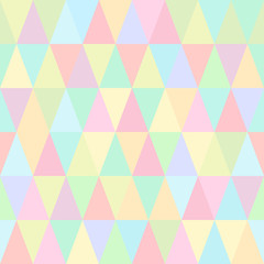 Seamless Pattern of Colorful Triangles, Summer Background, Vector Illustration