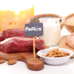 selection of food high in protein