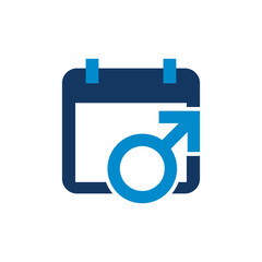 Calendar Man Logo Icon Design