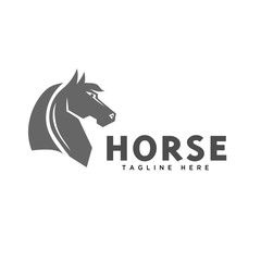 elegant head horse logo