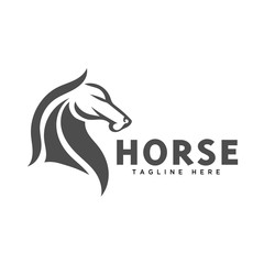 elegant head horse logo