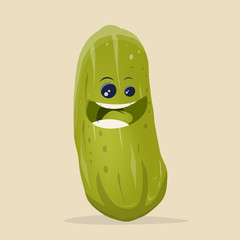 funny cartoon cucumber