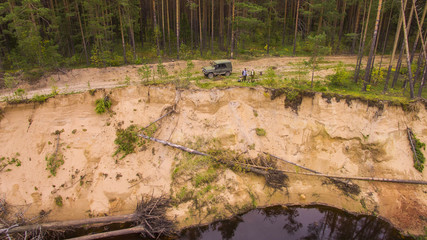 Forests and rivers of the city from the height