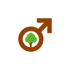 Tree Man Logo Icon Design