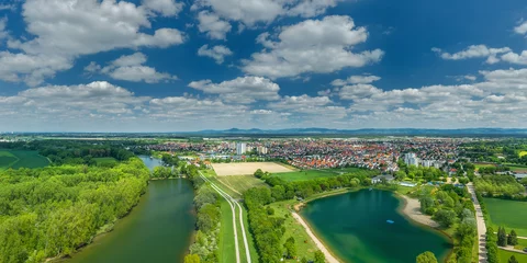 Fototapeten Luftbild Lampertheim am Rhein in Hessen  © Mathias Weil