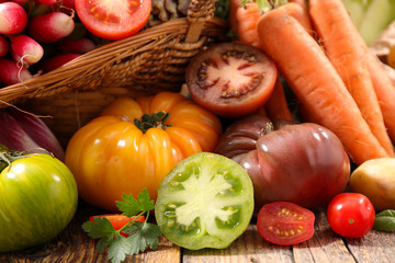 various fresh tomatoes