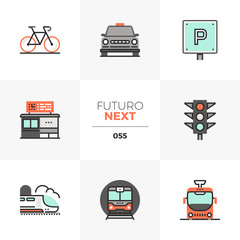Road Transport Futuro Next Icons